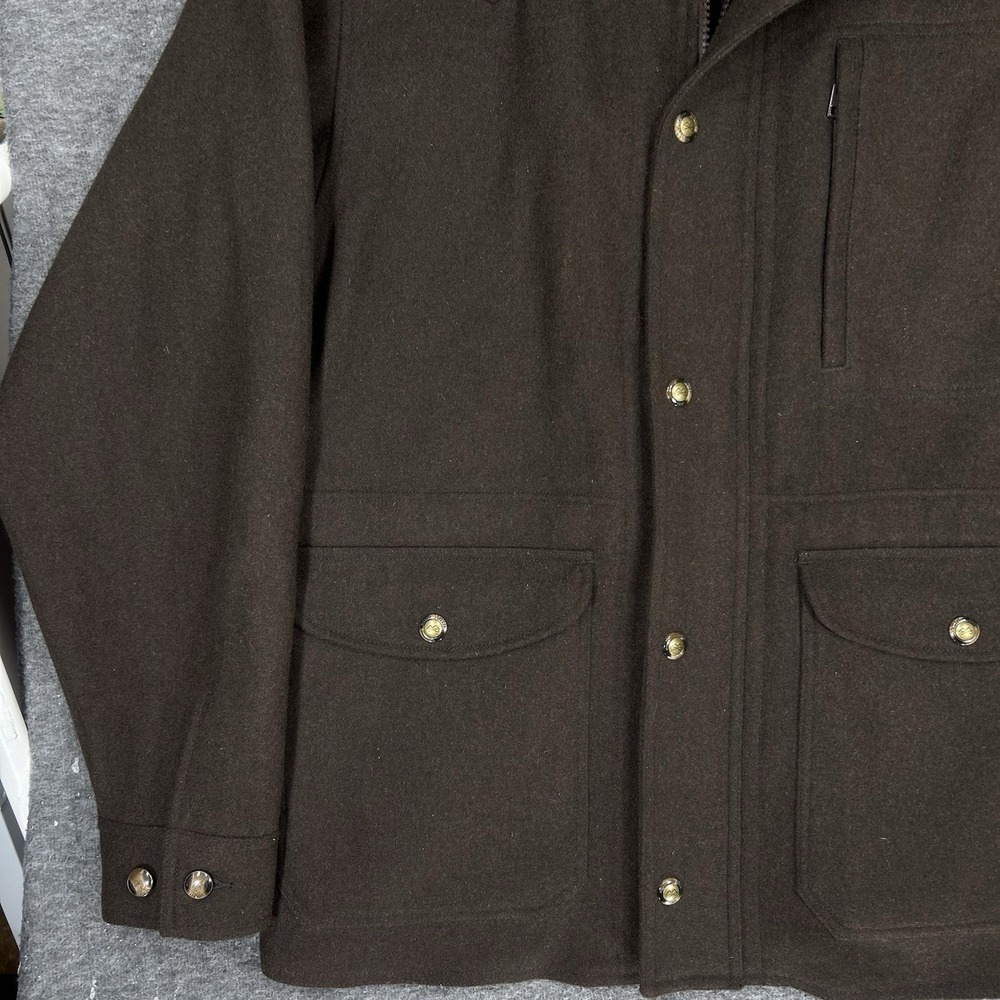 Miller Ranch By Cinch Melton Wool Chore Coat Mens 2XL Brown Zip Up DWJ2122402 - Picture 4 of 16